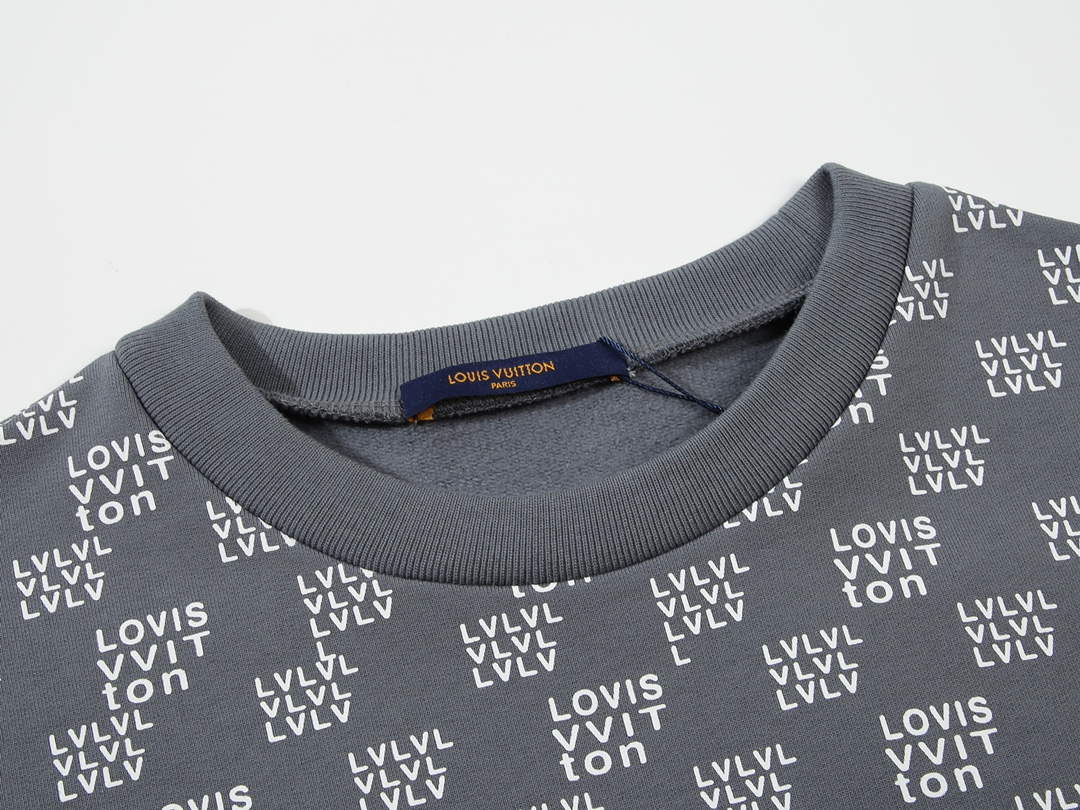 LV 1AA4TI Men's Hoodie Damier Spread Printed Sweatshirt L55735