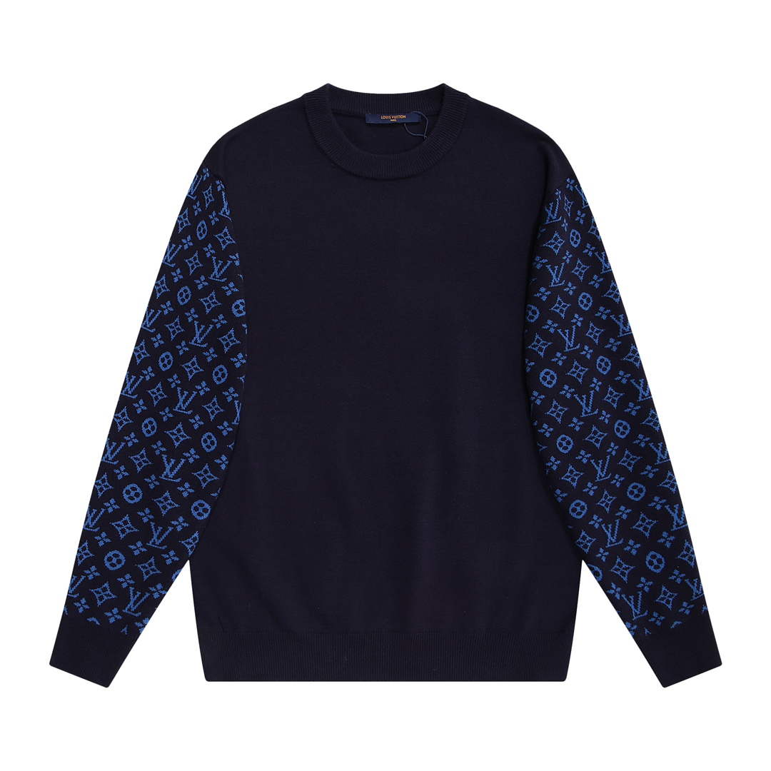 LV 1AA4TI Men's Hoodie Damier Spread Printed Sweatshirt L55736