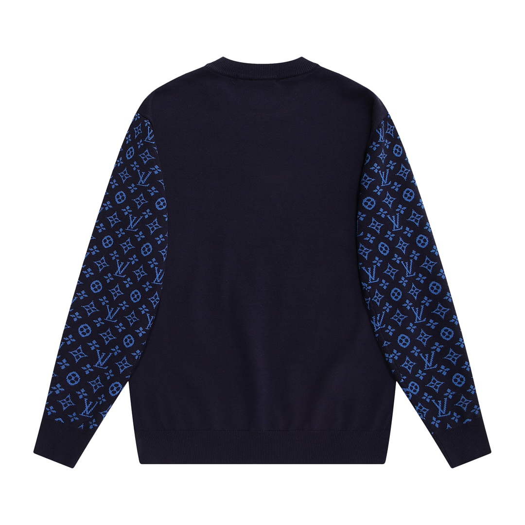 LV 1AA4TI Men's Hoodie Damier Spread Printed Sweatshirt L55736