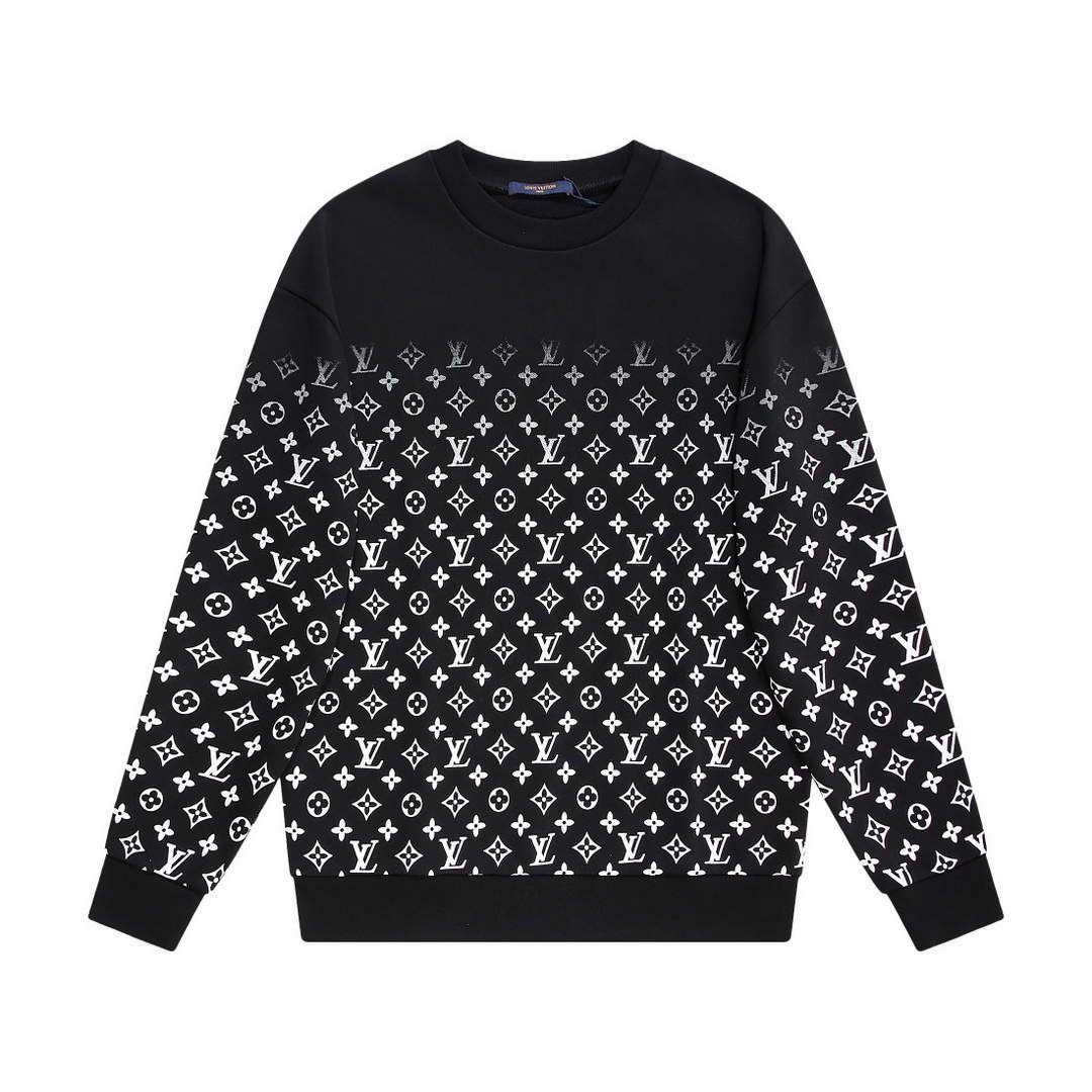 LV 1AA4TI Men's Hoodie Damier Spread Printed Sweatshirt L55737