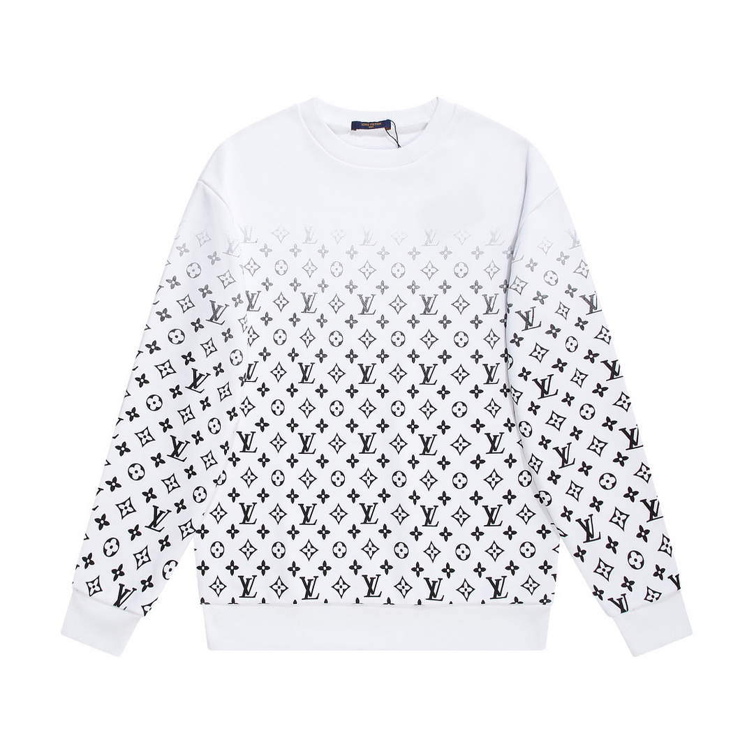 LV 1AA4TI Men's Hoodie Damier Spread Printed Sweatshirt L55738