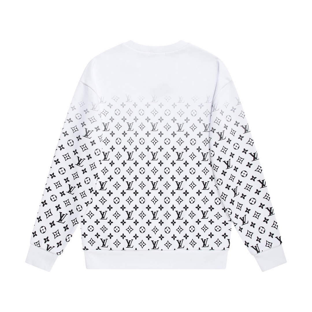 LV 1AA4TI Men's Hoodie Damier Spread Printed Sweatshirt L55738