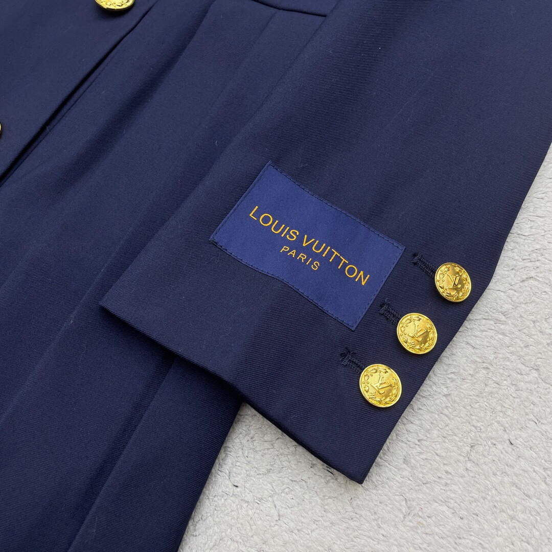 LV 1AA8SM Louis Vuitton Women's Fashion Clothing Pleated Suit Dress L55722