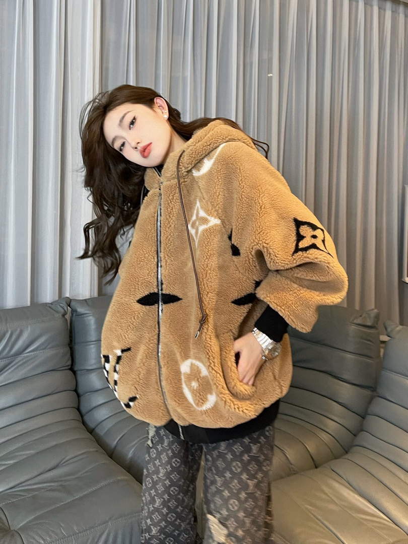 LV 1AAAWE Louis Vuitton Women's Fashion Clothing Jacket L55732