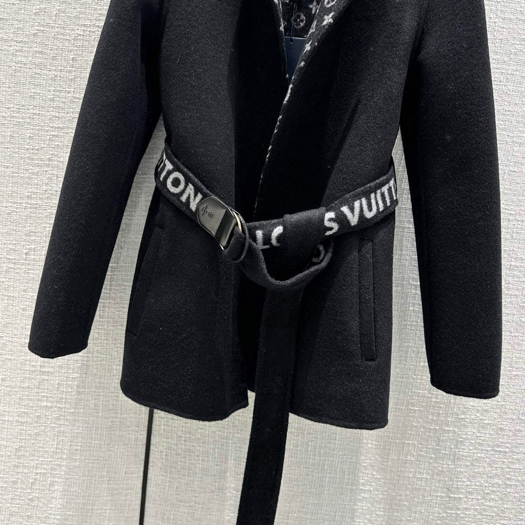 LV 1AA8SY Louis Vuitton Women's Fashion Clothing Wrap Coat L55723