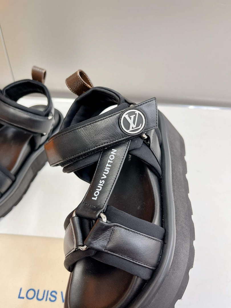 LV 1AABR6 Louis Vuitton Pool Pillow Flatform Comfort Sandals L600730