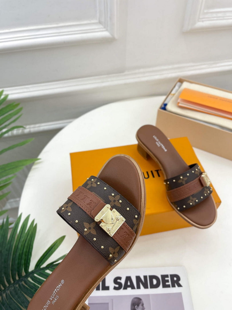 LV 1AADI2 Louis Vuitton Lock It Mules L99034