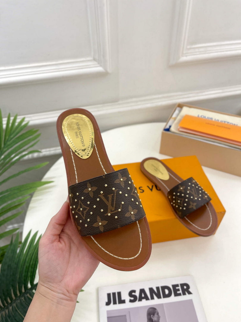 LV 1AAZYN Louis Vuitton Lock It Flat Mules L99037