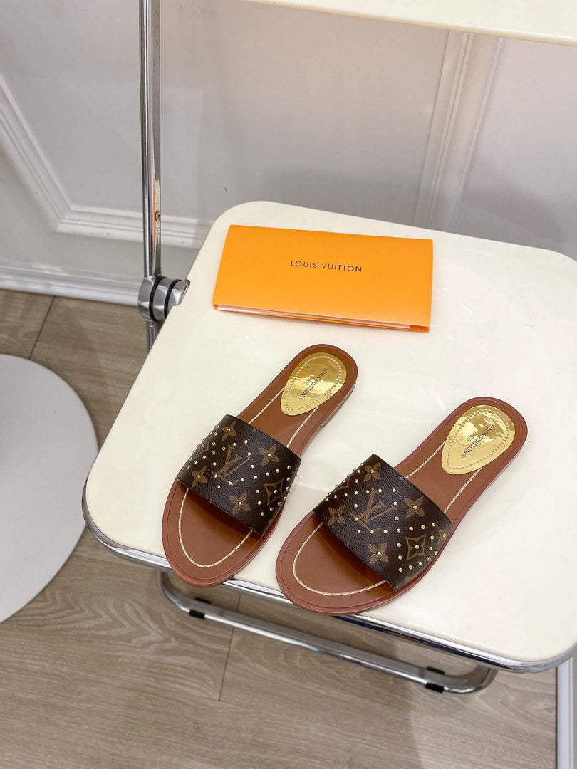 LV 1AAZYN Louis Vuitton Lock It Flat Mules L99037