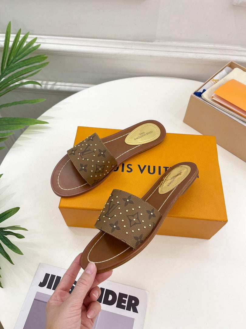 LV 1AAC3Y Louis Vuitton Lock It Flat Mules L99038
