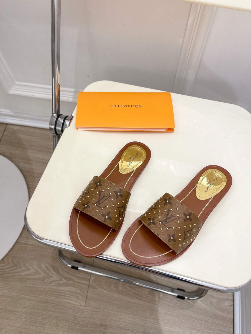 LV 1AAC3Y Louis Vuitton Lock It Flat Mules L99038