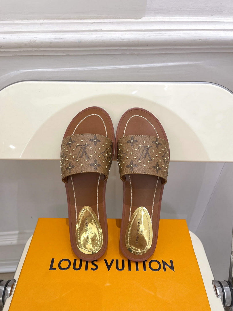 LV 1AAC3Y Louis Vuitton Lock It Flat Mules L99038
