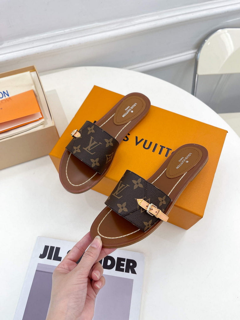 LV 1AAC3Y Louis Vuitton Lock It Flat Mules L99039