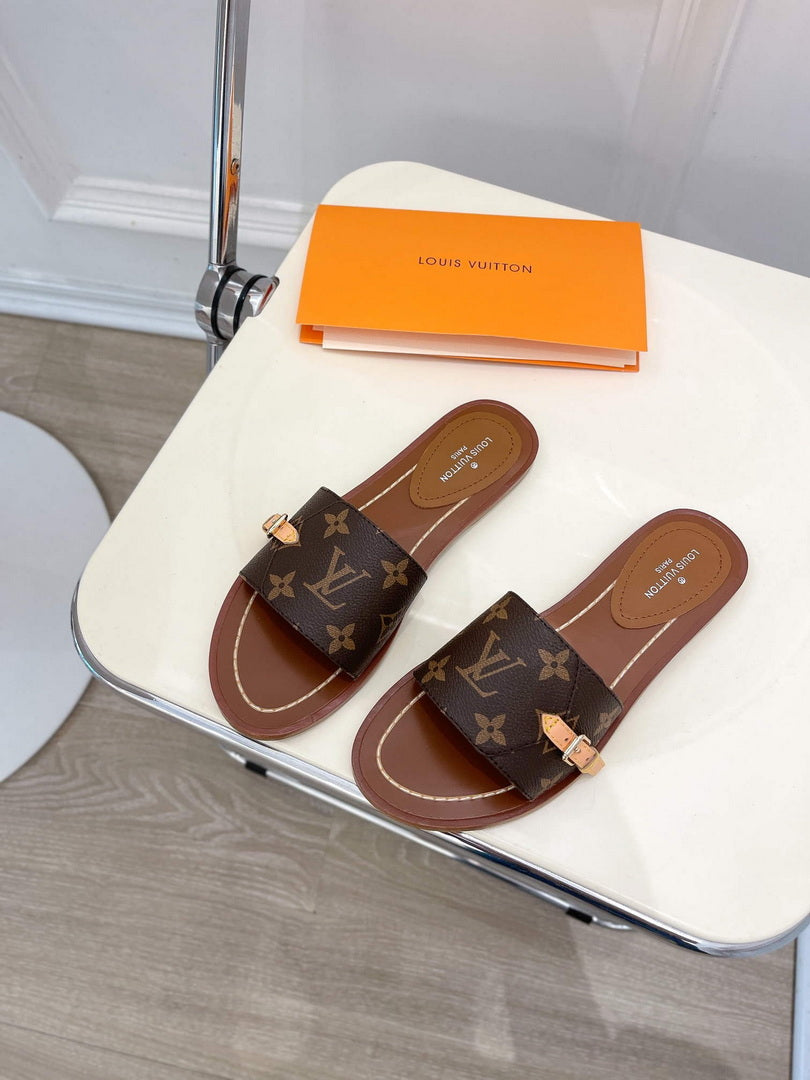 LV 1AAC3Y Louis Vuitton Lock It Flat Mules L99039