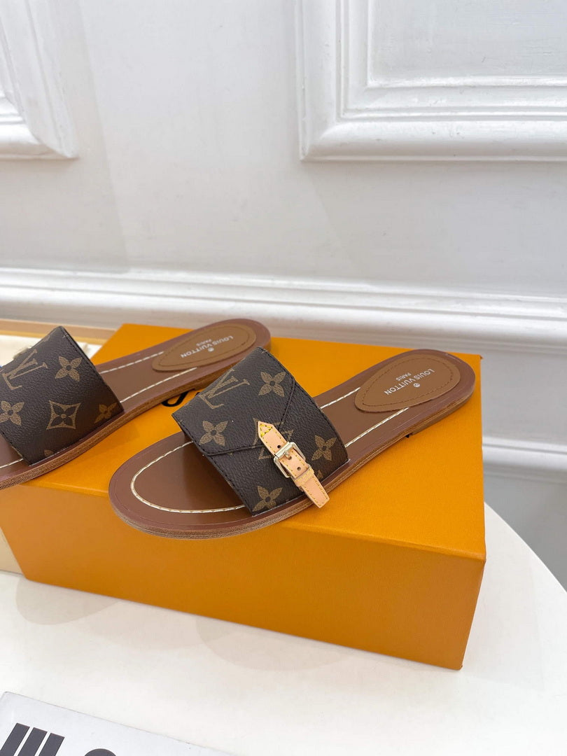 LV 1AAC3Y Louis Vuitton Lock It Flat Mules L99039