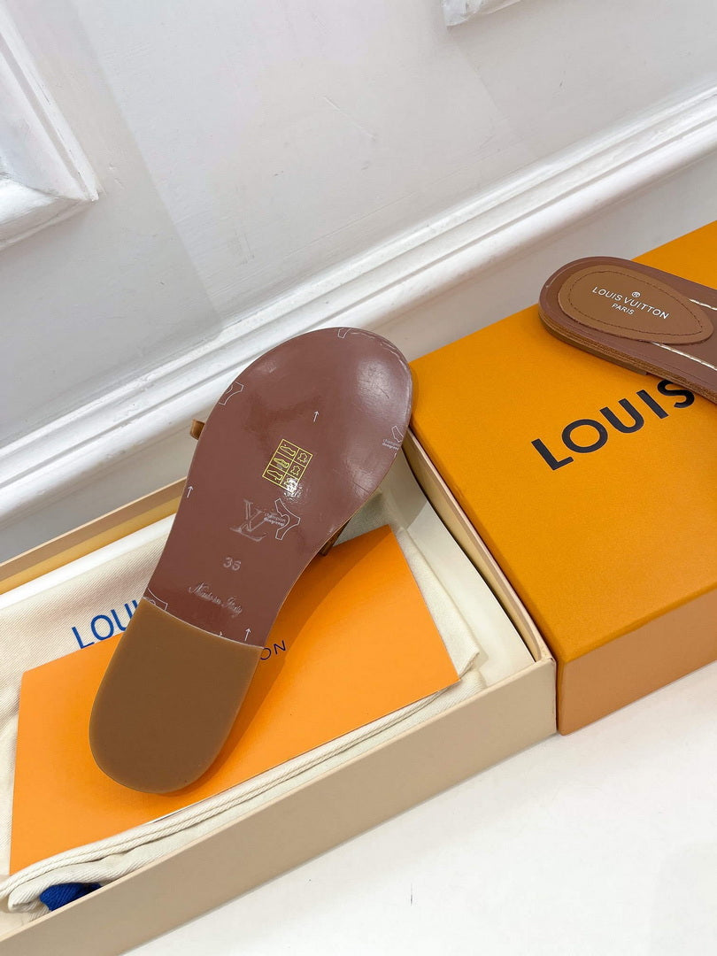 LV 1AAC3Y Louis Vuitton Lock It Flat Mules L99039