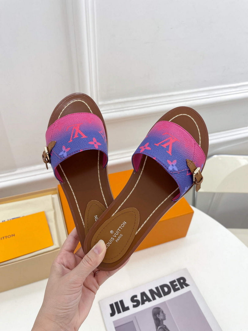 LV 1AAC3Y Louis Vuitton Lock It Flat Mules L99040