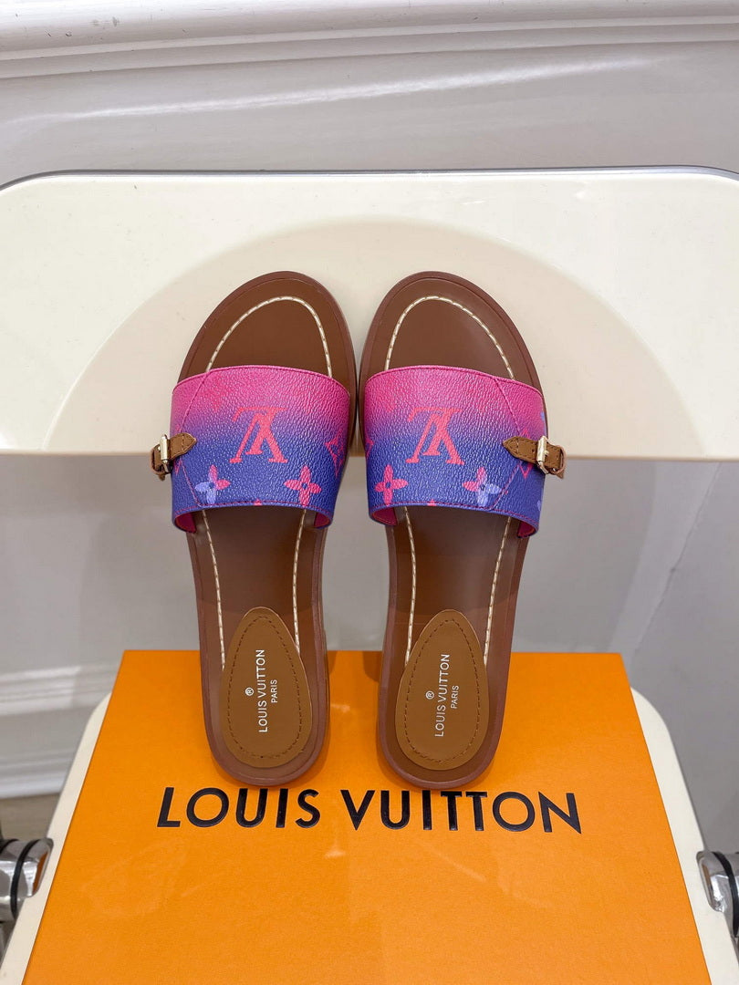 LV 1AAC3Y Louis Vuitton Lock It Flat Mules L99040
