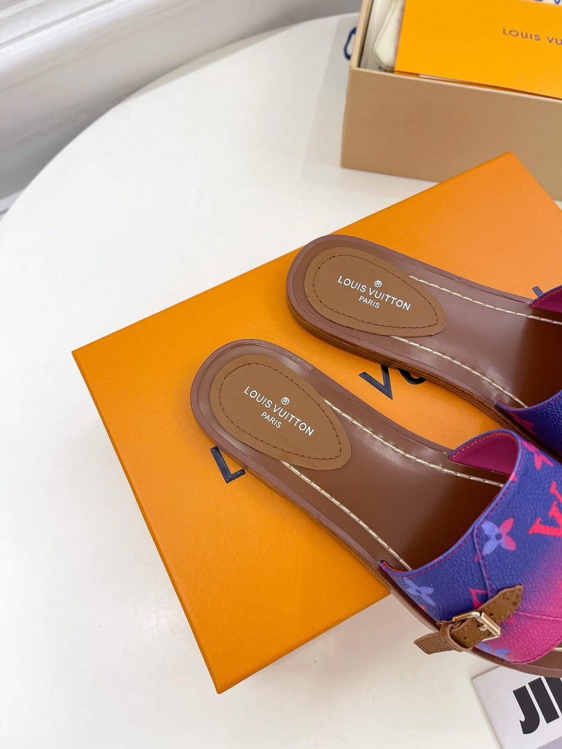 LV 1AAC3Y Louis Vuitton Lock It Flat Mules L99040