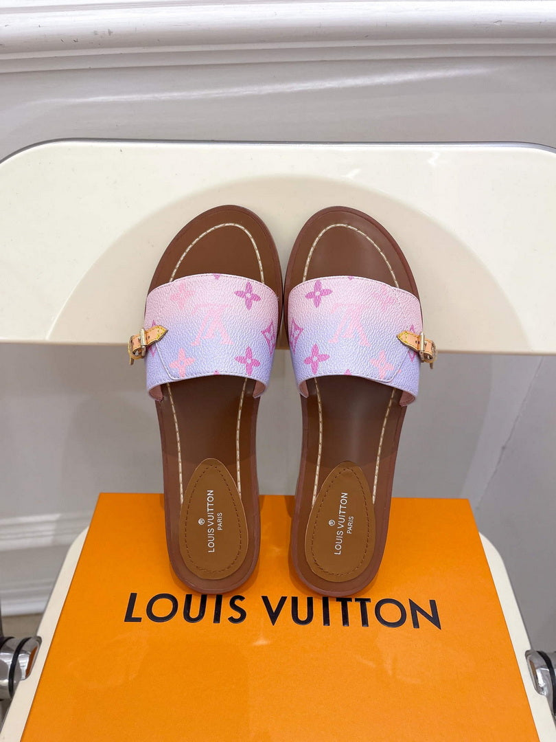 LV 1AAC3Y Louis Vuitton Lock It Flat Mules L99041