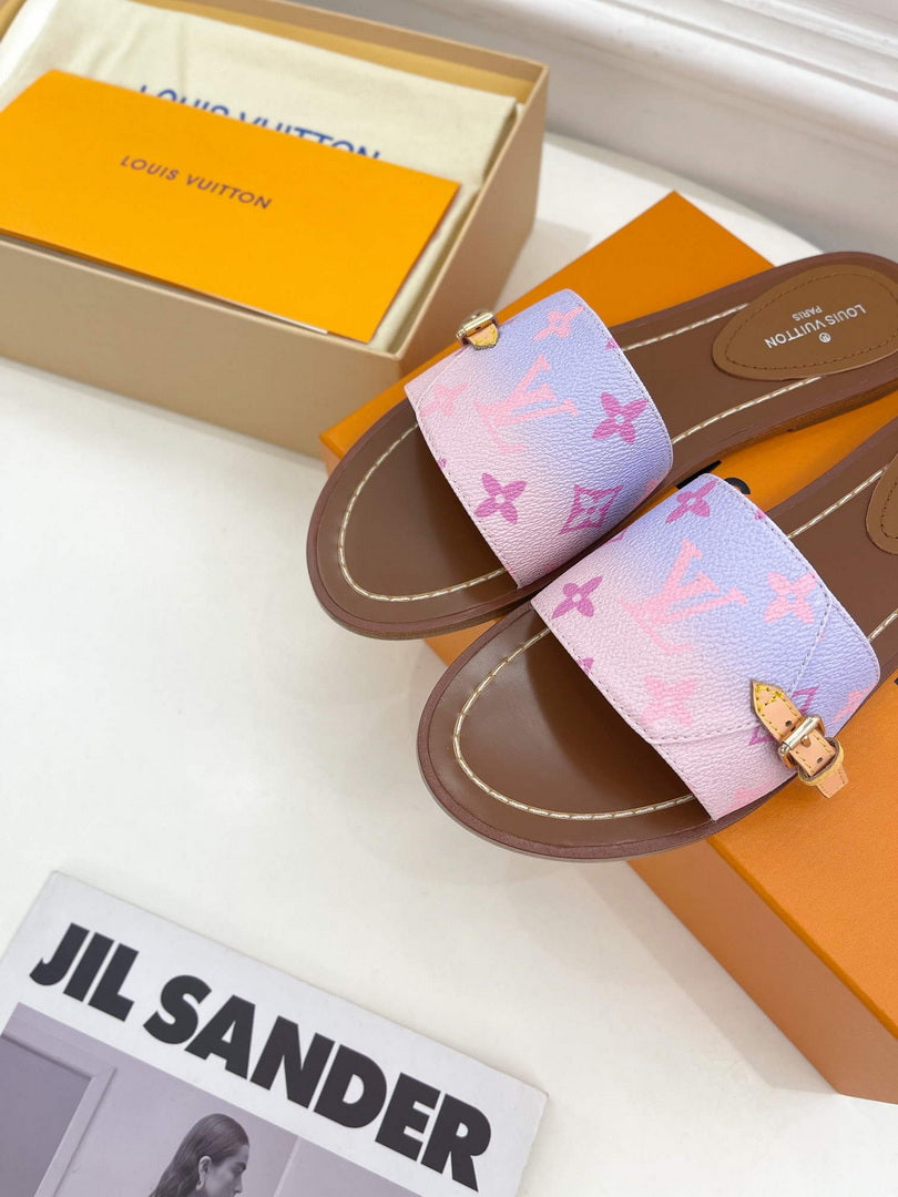 LV 1AAC3Y Louis Vuitton Lock It Flat Mules L99041