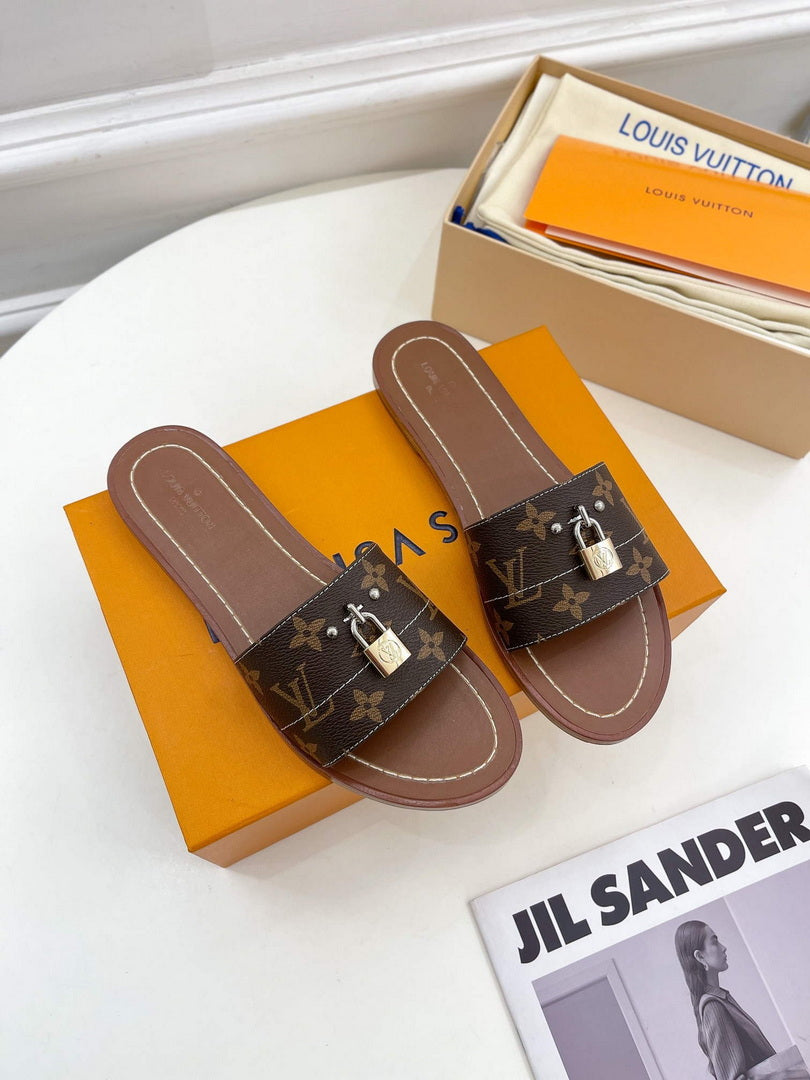 LV 1AAC3Y Louis Vuitton Lock It Flat Mules L99043 - 35 - View 1