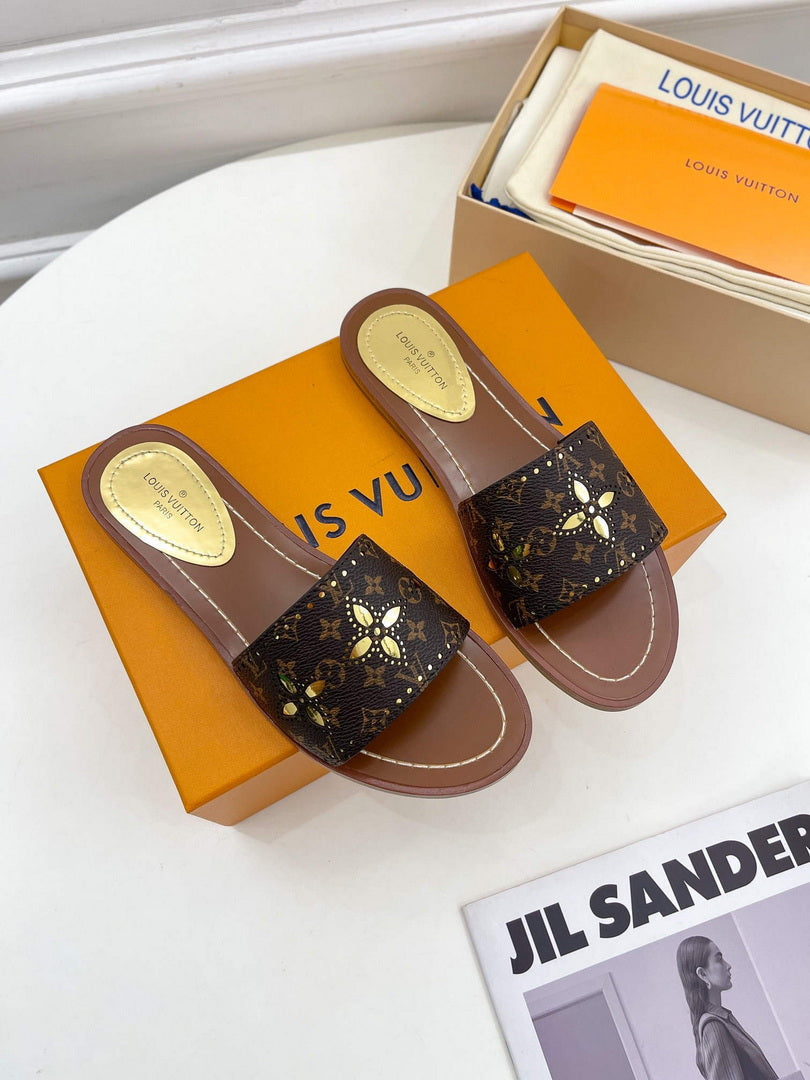 LV 1AAC3Y Louis Vuitton Lock It Flat Mules L99043