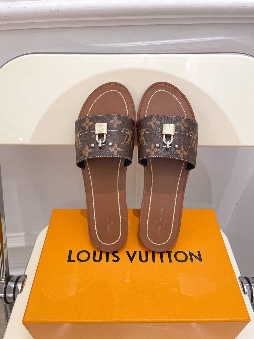 LV 1AAC3Y Louis Vuitton Lock It Flat Mules L99043