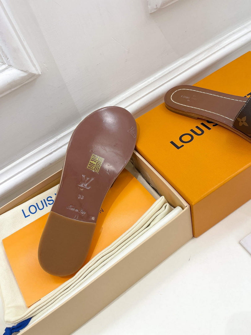 LV 1AAC3Y Louis Vuitton Lock It Flat Mules L99043