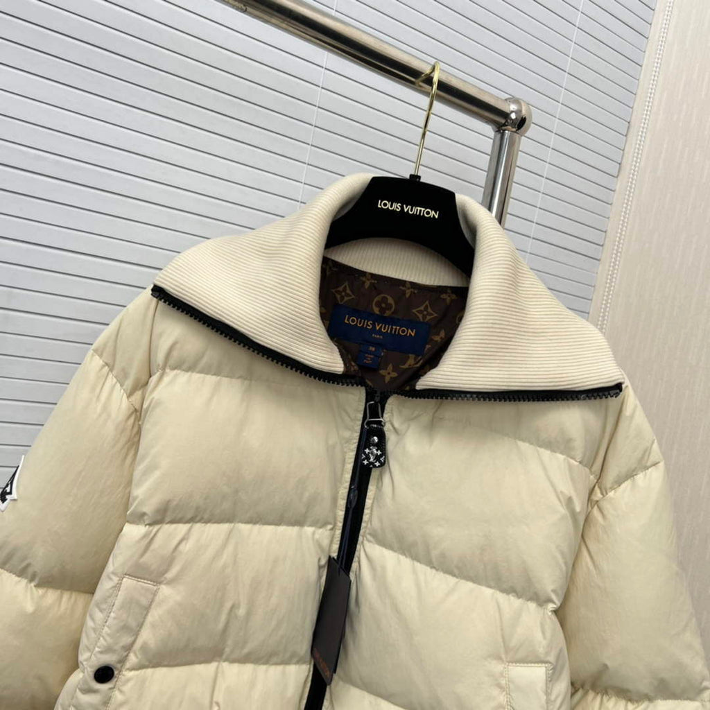 LV 1AAK8E Louis Vuitton Women's Fashion Clothing Cropped Puffer Jacket L55736