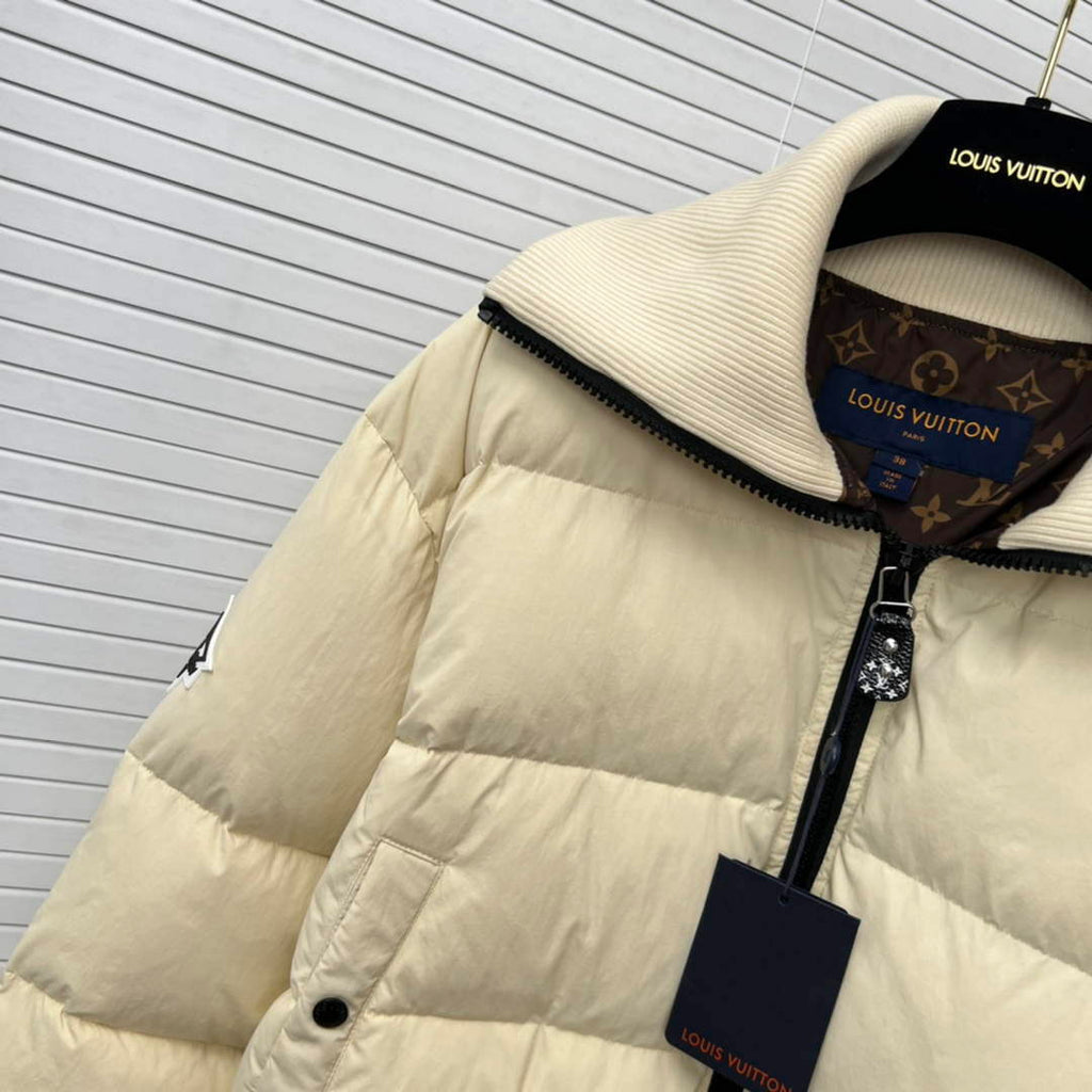 LV 1AAK8E Louis Vuitton Women's Fashion Clothing Cropped Puffer Jacket L55736