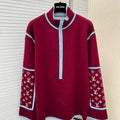 LV 1AAKJX Louis Vuitton Women's Fashion Clothing Graphic Trim Pullover L55738 - 36 - View 1