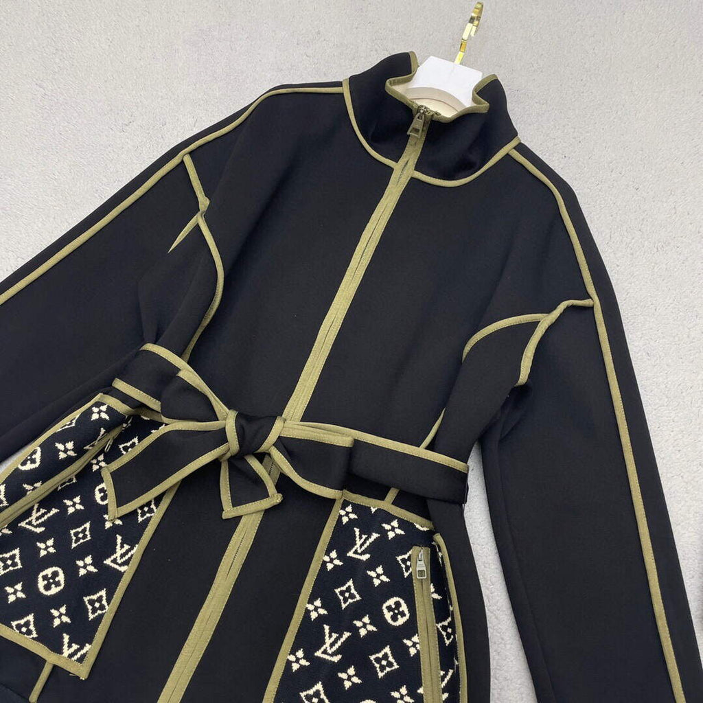 LV 1AAKKW Louis Vuitton Women's Fashion Clothing Graphic Trim Jacket L55721