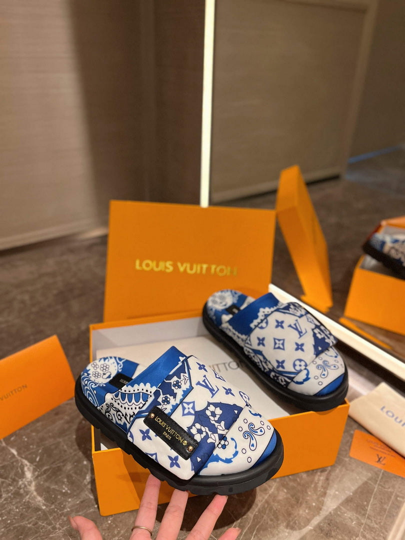 LV 1AAM50 Louis Vuitton Slipper Pillow Flat Comfort Mule L99029