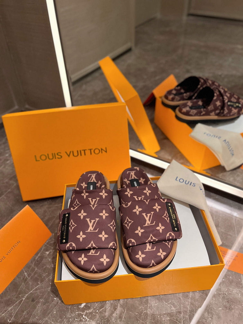 LV 1AAM50 Louis Vuitton Slipper Pillow Flat Comfort Mule L99031