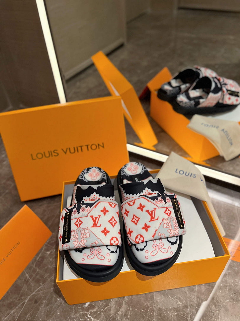 LV 1AAM58 Louis Vuitton Slipper Pillow Flat Comfort Mule L99028