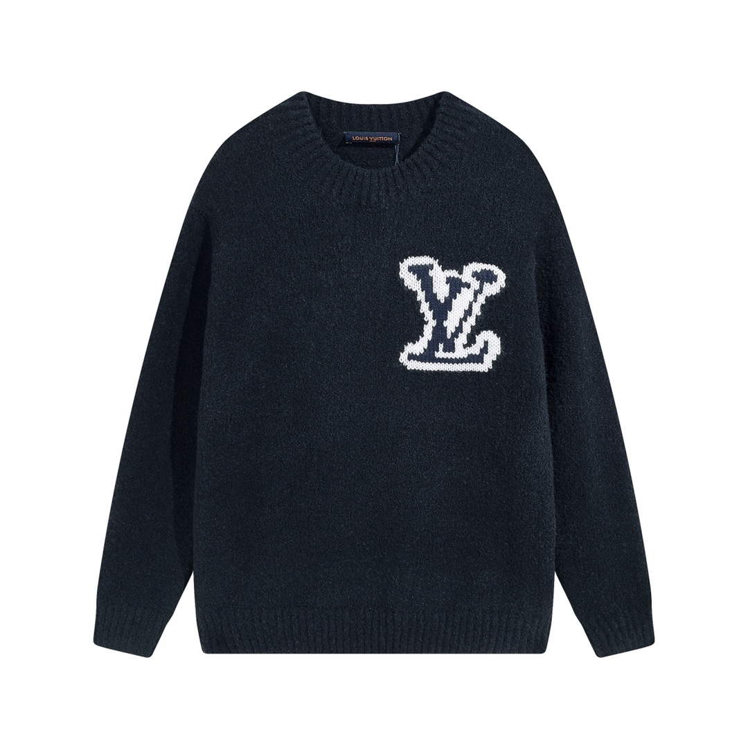 LV 1AATYF Men's Women's Lvse Embossed Crewneck Sweater L55739