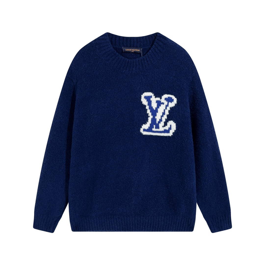 LV 1AATYF Men's Women's Lvse Embossed Crewneck Sweater L55740