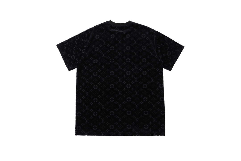 LV 1AAU5B Louis Vuitton Explosive style velvet Men Women's T-shirt L56221