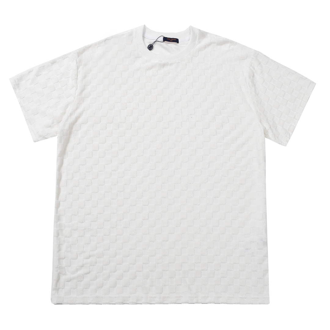 LV 1AAU5B Louis Vuitton New Towel Embroidery Men Women's T-shirt L56218