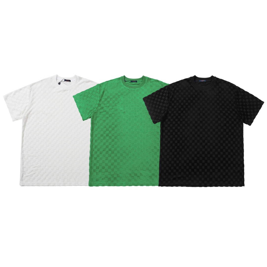 LV 1AAU5B Louis Vuitton New Towel Embroidery Men Women's T-shirt L56218
