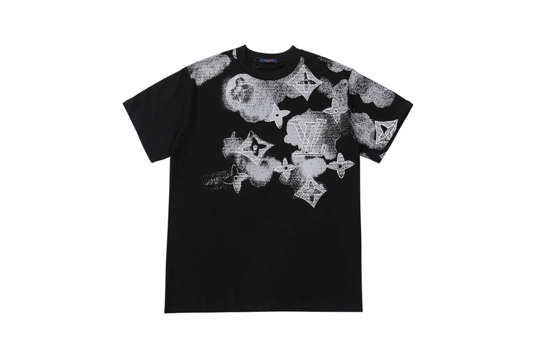 LV 1AAU5B Louis Vuitton Print Cotton Jersey Men Women's T-shirt L56200