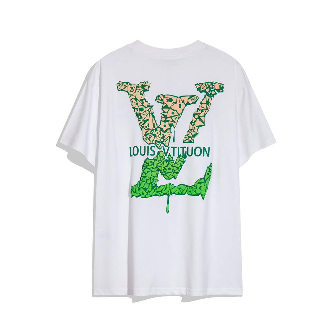 LV 1AAU5B Louis Vuitton Print Cotton Jersey Men Women's T-shirt L56211