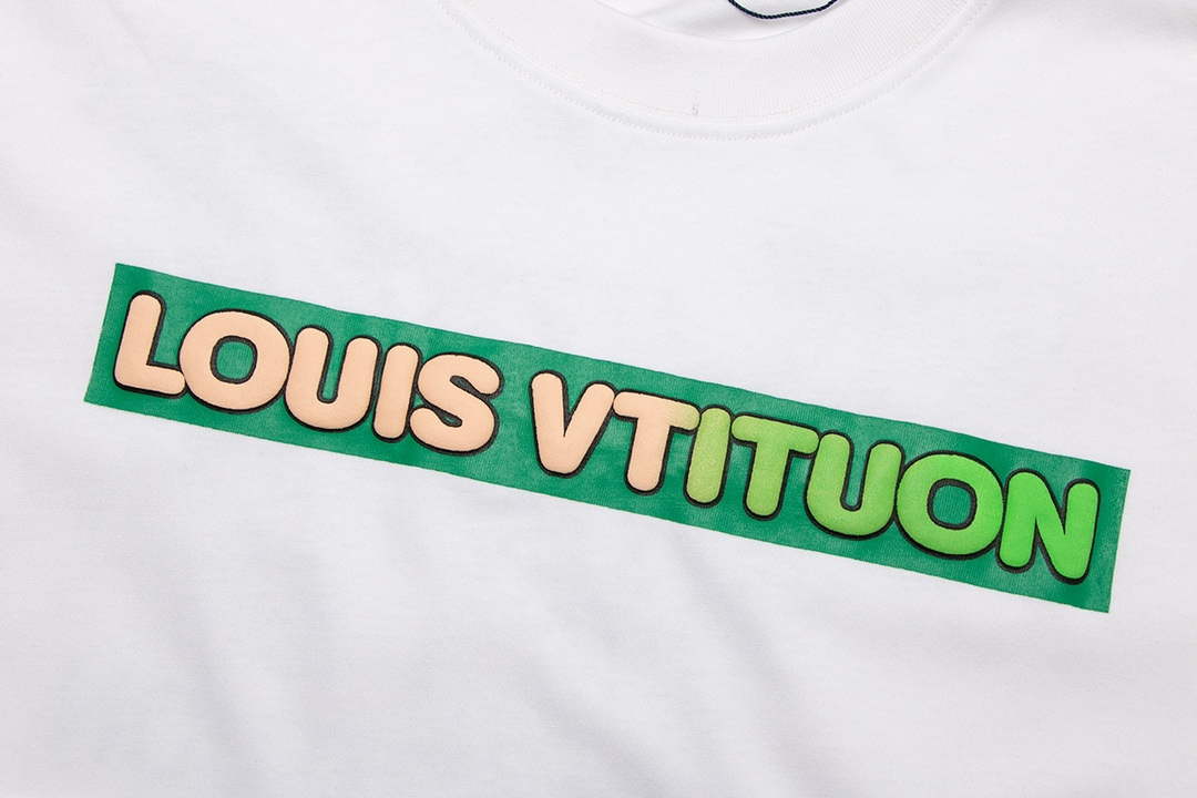 LV 1AAU5B Louis Vuitton Print Cotton Jersey Men Women's T-shirt L56211