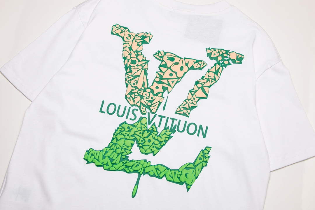 LV 1AAU5B Louis Vuitton Print Cotton Jersey Men Women's T-shirt L56211 - S - View 5
