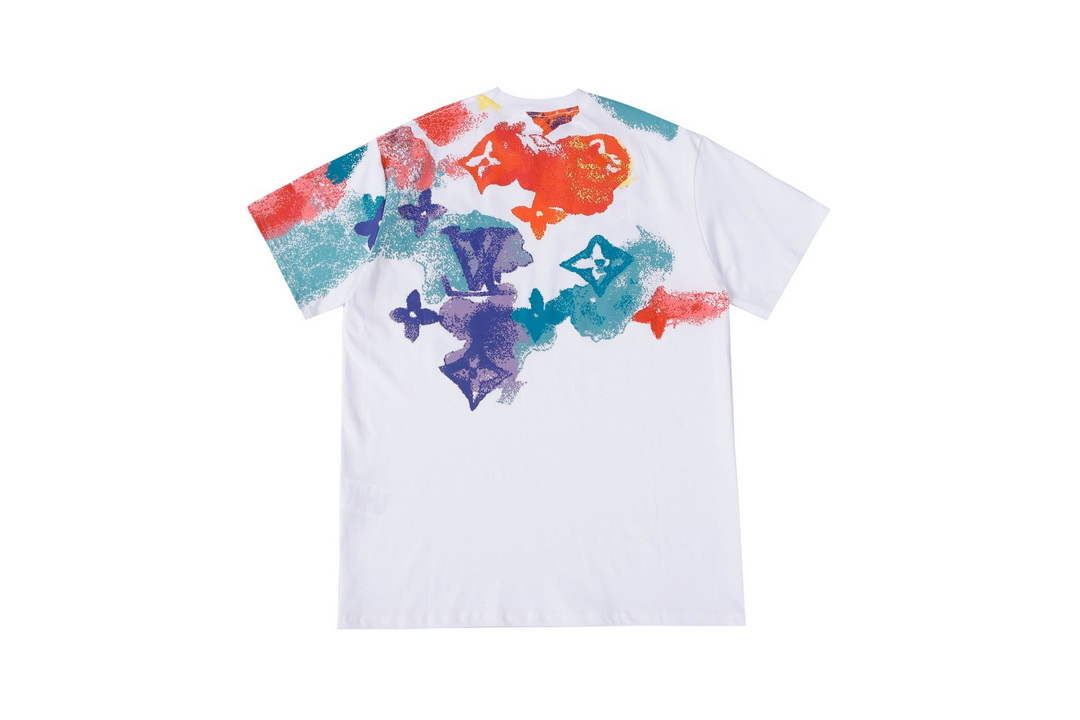 LV 1AAU5B Louis Vuitton Print Cotton Jersey Men Women's T-shirt L56201
