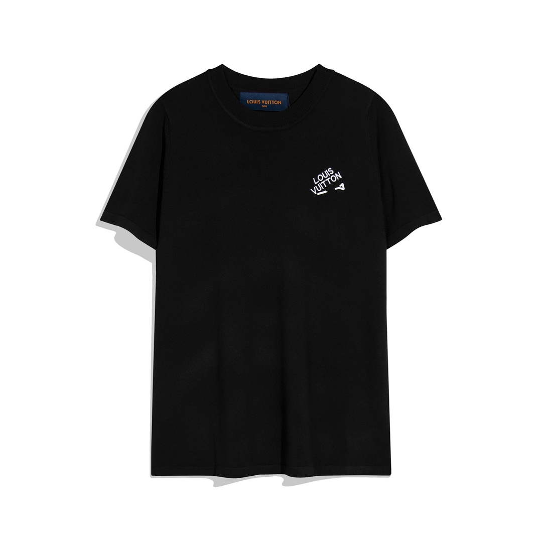 LV 1AAU5B Louis Vuitton Print Cotton Jersey Men Women's T-shirt L56213
