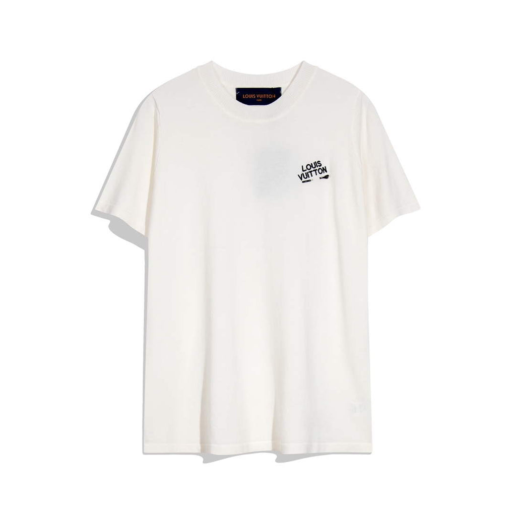 LV 1AAU5B Louis Vuitton Print Cotton Jersey Men Women's T-shirt L56214