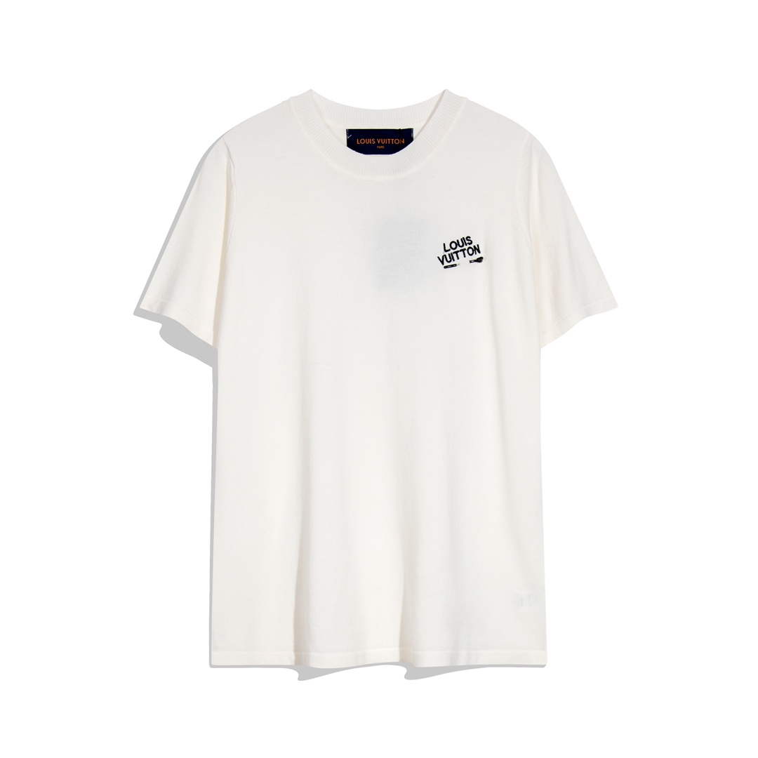 LV 1AAU5B Louis Vuitton Print Cotton Jersey Men Women's T-shirt L56214