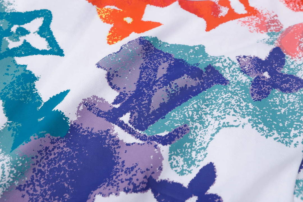 LV 1AAU5B Louis Vuitton Print Cotton Jersey Men Women's T-shirt L56201